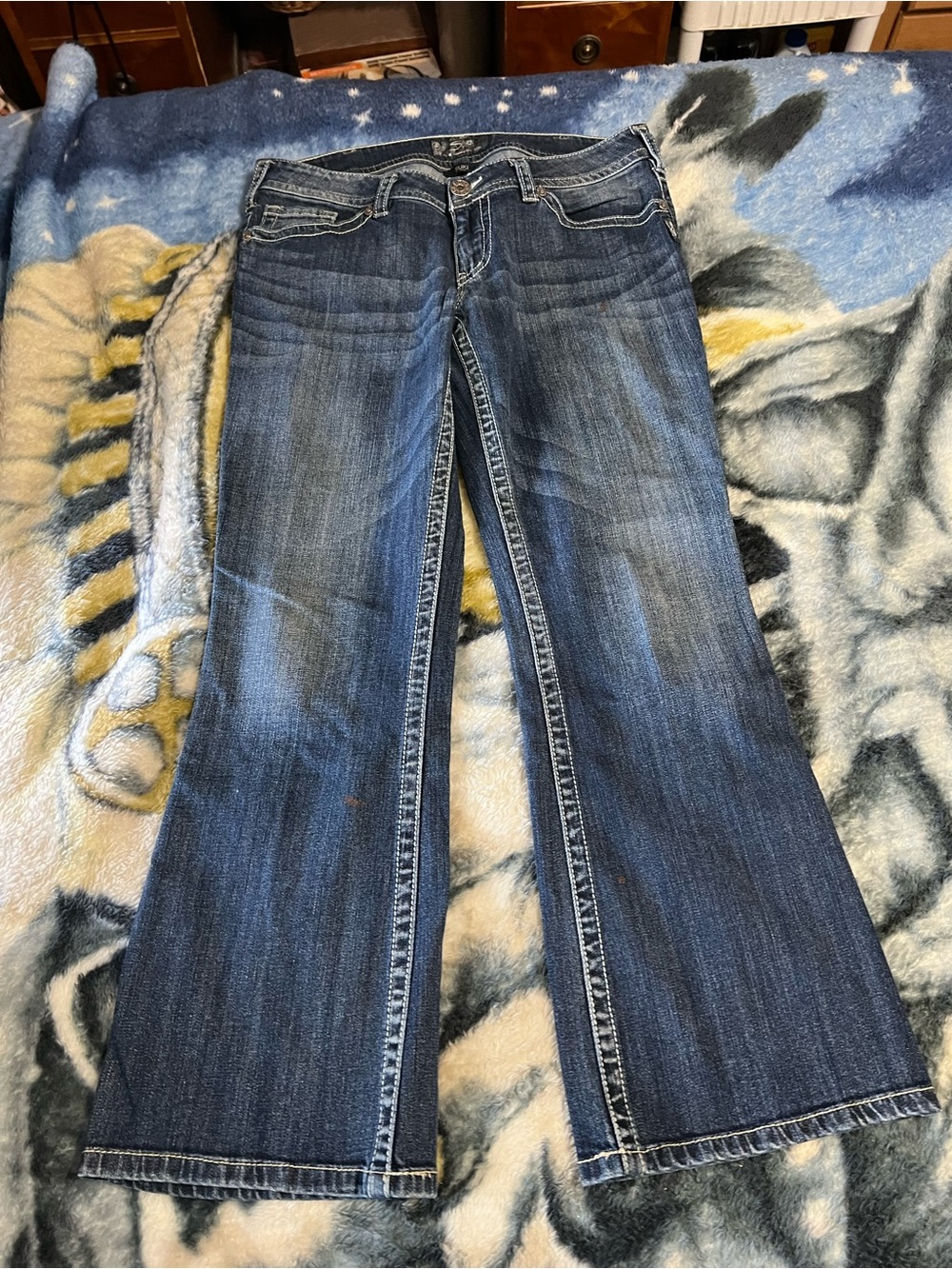 Silver Jeans Dark Blue Flare Leg Jeans